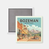  Bozeman Montana Magneet (Voorkant / Achterkant)