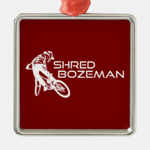 Bozeman Montana Mountainbiken versnipperen Metalen Ornament