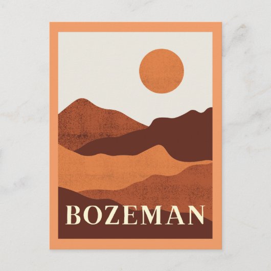 Bozeman, Montana Mountains Briefkaart (Voorkant)