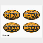 Bozeman Montana oranje ovale stickers (Vel)