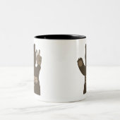 Bozeman Montana Peace Bear Tweekleurige Koffiemok (Center)