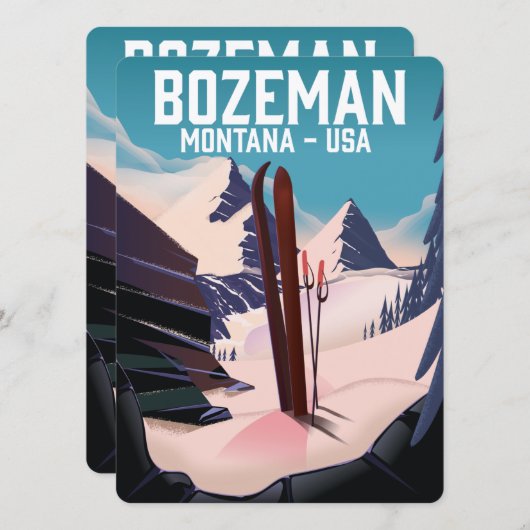 Bozeman Montana poster (Voorkant / Achterkant)