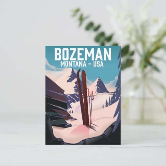 Bozeman Montana poster Briefkaart (Staand voorkant)