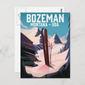 Bozeman Montana poster Briefkaart (Voorkant / Achterkant)