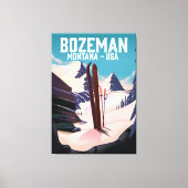 Bozeman Montana poster Canvas Afdruk (Voorkant)