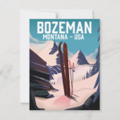 Bozeman Montana poster Kaart (Achterkant)