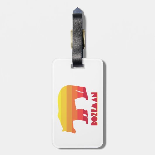 Bozeman Montana Rainbow Beer Bagagelabel (Achterkant verticaal)