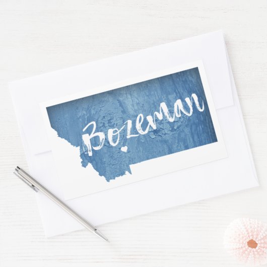 Bozeman, Montana Rechthoekige Sticker (Envelop)