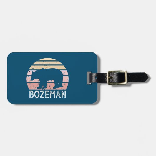 Bozeman Montana Retro Beer Bagagelabel (Voorkant horizontaal)