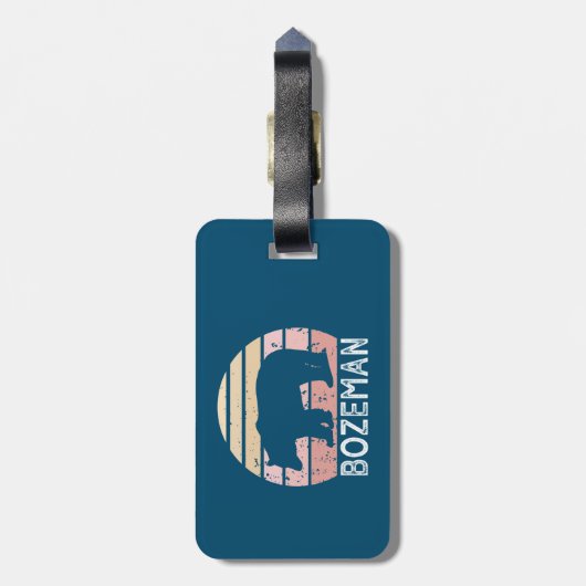 Bozeman Montana Retro Beer Bagagelabel (Achterkant verticaal)