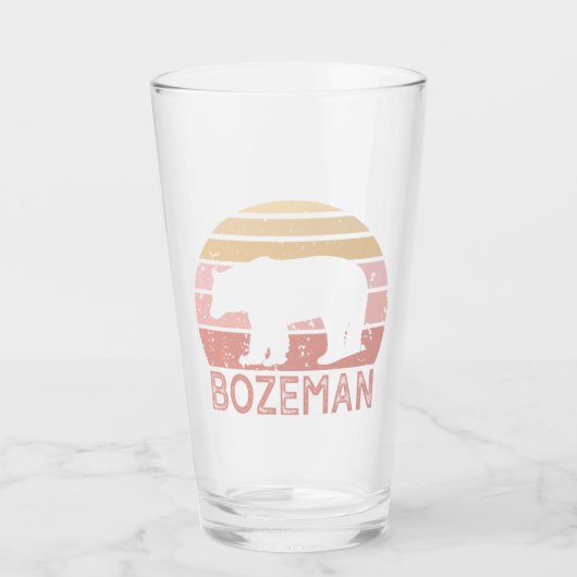 Bozeman Montana Retro Beer Glas (Voorkant)
