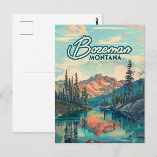 Bozeman Montana Rocky Mountains Vintage Briefkaart (Voorkant / Achterkant)