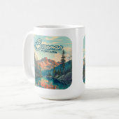 Bozeman Montana Rocky Mountains Vintage Koffiemok (Voorkant links)