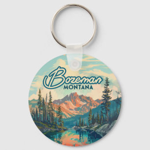 Bozeman Montana Rocky Mountains Vintage Sleutelhanger