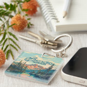 Bozeman Montana Rocky Mountains Vintage Sleutelhanger (Voorkant Rechts)