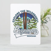 Bozeman Montana ski poster logo (Staand voorkant)