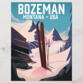 Bozeman Montana ski poster logo (Achterkant)