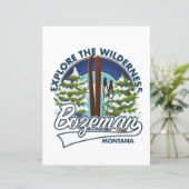 Bozeman Montana ski poster logo (Staand voorkant)