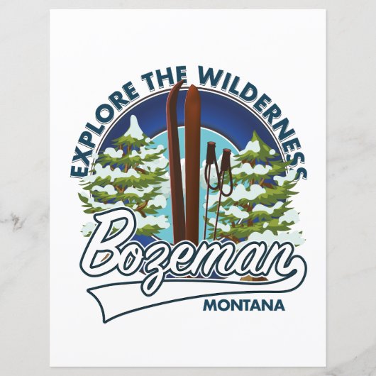 Bozeman Montana ski poster logo (Voorkant)