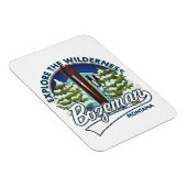 Bozeman Montana ski poster logo Magneet (Rechterzijde)