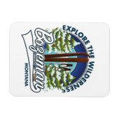 Bozeman Montana ski poster logo Magneet (Horizontaal)