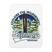 Bozeman Montana ski poster logo Magneet (Verticaal)