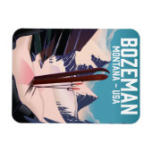 Bozeman Montana ski-poster Magneet (Horizontaal)