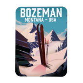 Bozeman Montana ski-poster Magneet (Verticaal)