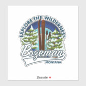 Bozeman Montana ski poster Sticker (Vel)