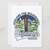 Bozeman Montana ski-posterlogo (Voorkant)