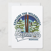 Bozeman Montana ski-posterlogo (Achterkant)