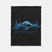 Bozeman Montana Ski Resort Skiër Fleece Deken (Voorkant)