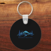 Bozeman Montana Ski Resort Skiër Sleutelhanger (Voorkant)
