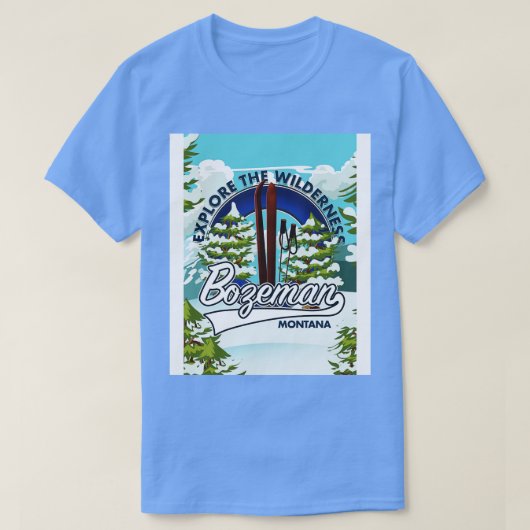 Bozeman Montana ski T-shirt (Design voorkant)