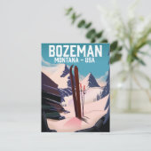 Bozeman Montana skiposter Kaart (Staand voorkant)