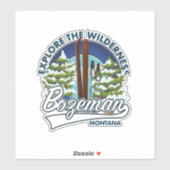 Bozeman Montana skiposter Sticker (Vel)