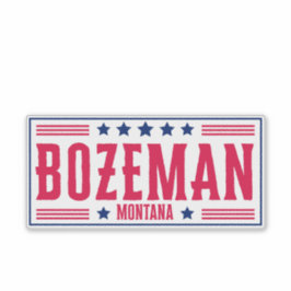 BOZEMAN MONTANA Stars & Stripes Sticker