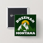 Bozeman, Montana Vierkante Button 5,1 Cm (Voorkant /achterkant)