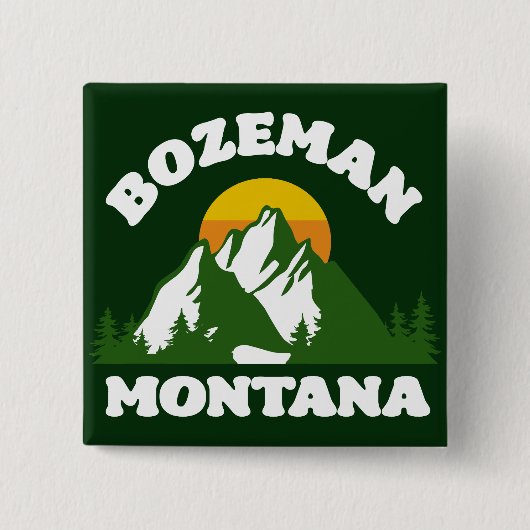 Bozeman, Montana Vierkante Button 5,1 Cm (Voorkant)