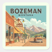  Bozeman Montana Vierkante Sticker (Voorkant)