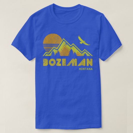 Bozeman Montana Vintage Retro Tee T-shirt (Design voorkant)