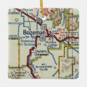 Bozeman MT  kaart Keramisch Ornament (Voorkant)