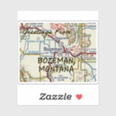 Bozeman MT  kaart Sticker (Vel)