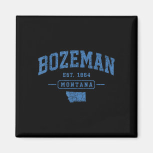 Bozeman vintage sport montana retro atletiek magneet