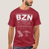 Bozeman Yellowstone International Airport BZN T-shirt (Voorkant)
