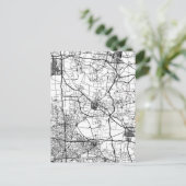 Bozhou China City Map Briefkaart (Staand voorkant)