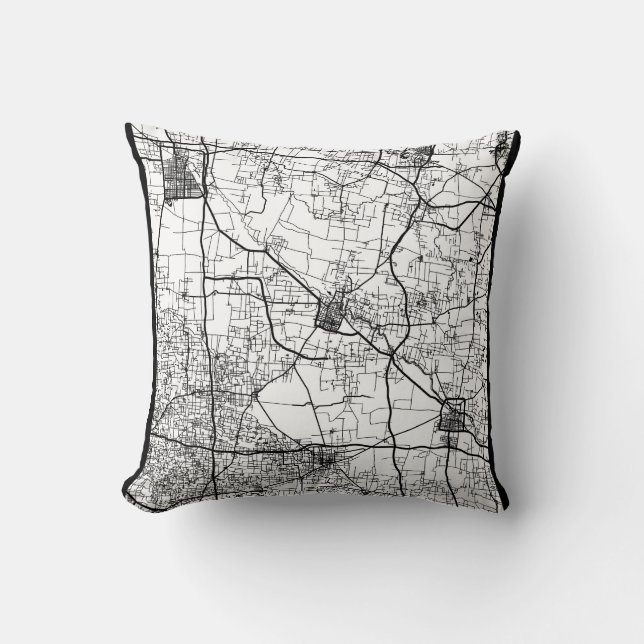 Bozhou China City Map Kussen (Voorkant)