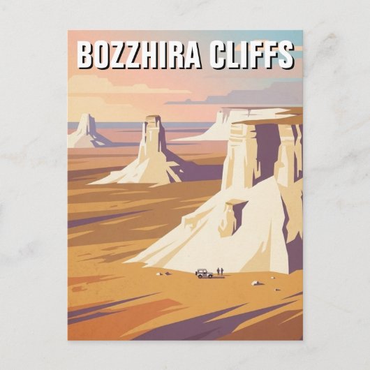 Bozzhira Cliffs Kazakhstan travel Briefkaart (Voorkant)