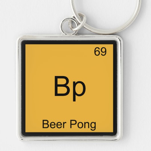 Bp - Beer Pong Grappig Chemie Element Symbool T-sh Sleutelhanger (Voorkant)