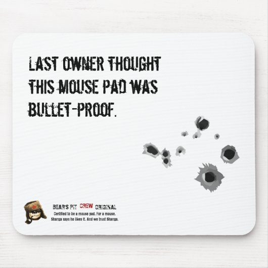 BP-bemanning "Bullet-proof" Mousepad Muismat (Voorkant)